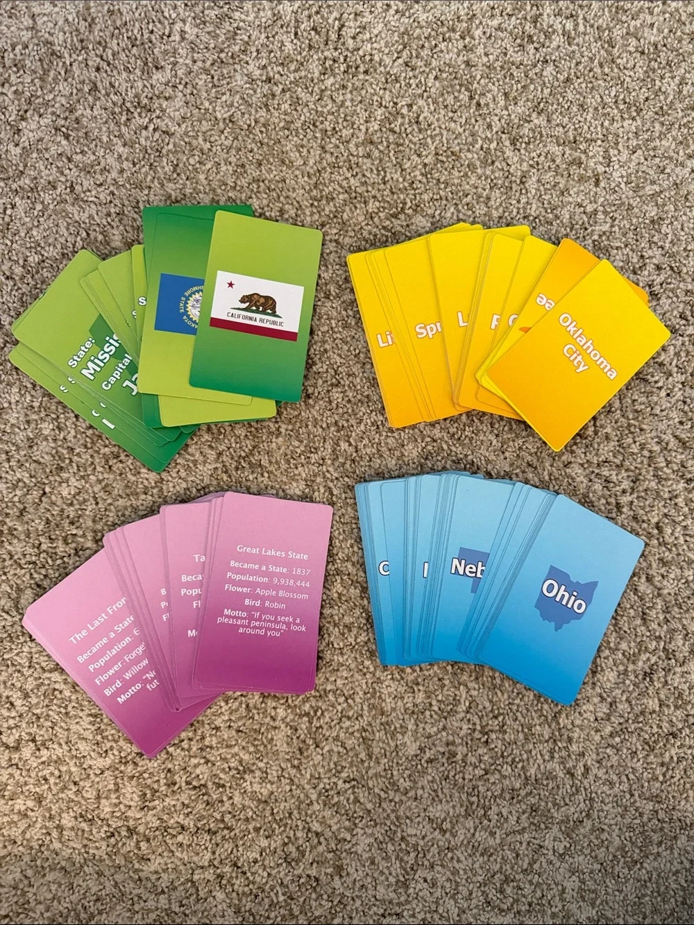 State Fact Trivia Flash Cards